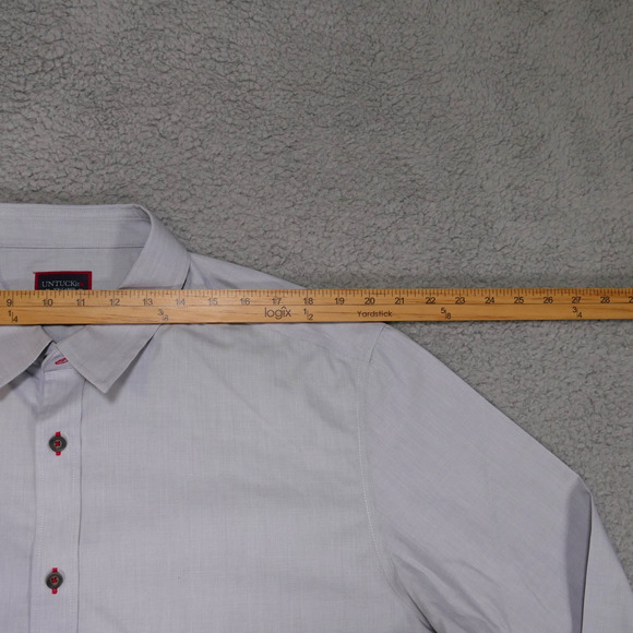Untuckit Shirt Mens 2XL Gray Button Up Long Sleeve XXL - Picture 6 of 14